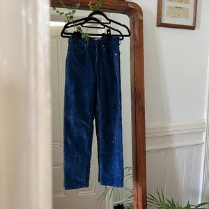Everlane Blue Straight-leg Corduroy Pants